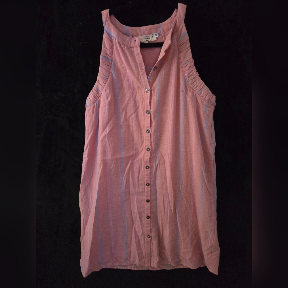 Entro pink linen dress